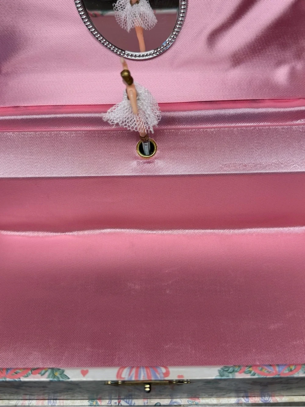Vintage Sankyo Carousel Horse Music Box Ballerina Pink Jewelry Box